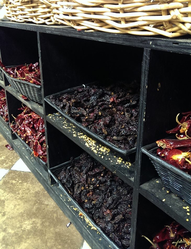 shopping guide ingredient - dried chipotle peppers on the shelf