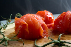 Vine tomatoes boiled