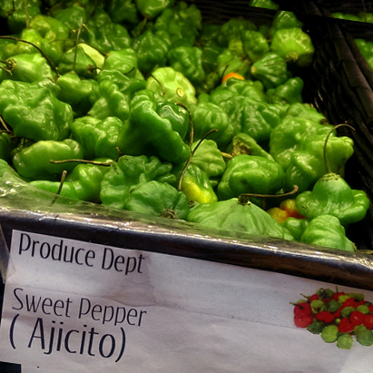 shopping guide ingredient -ajicito dulce peppers on the shelf