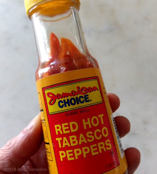 Tabasco peppers in vinegar