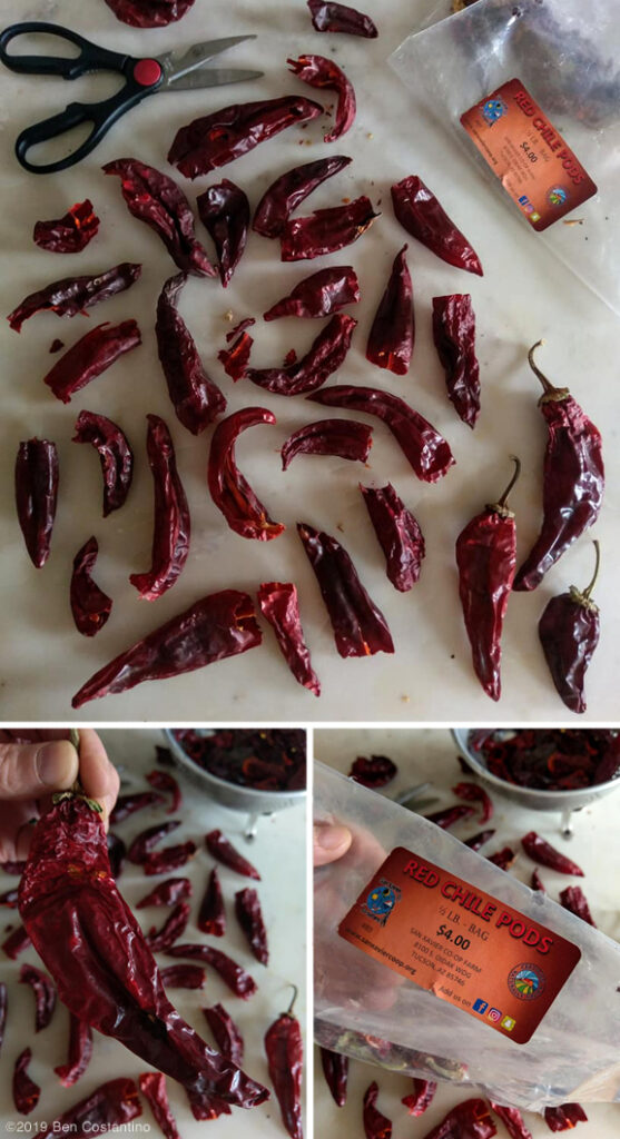 dried red chilis for enchilada sauce