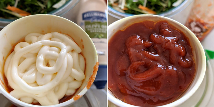 olive oil mayonnaise and Sriracha sauce