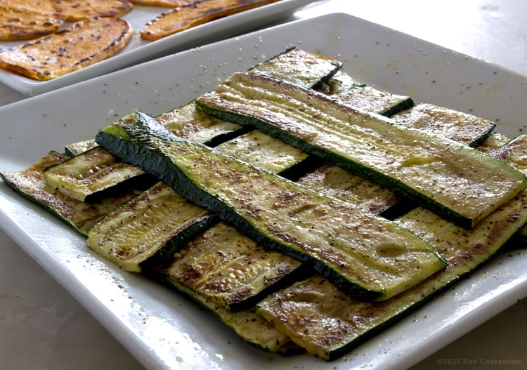 grilled zucchini for vegetarian sandwiches