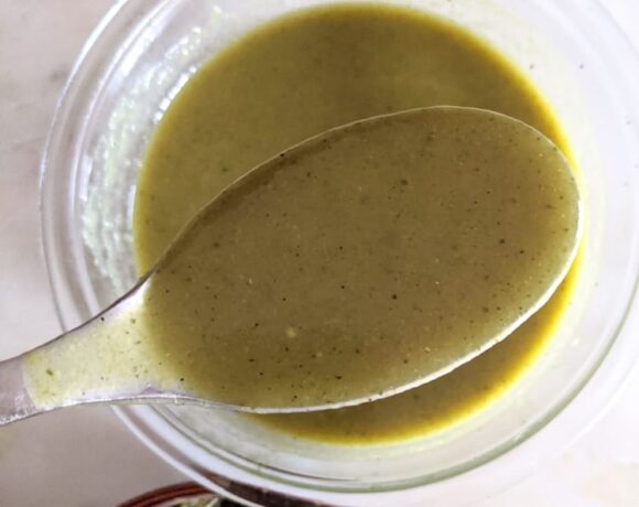 Green enchilada sauce, completed