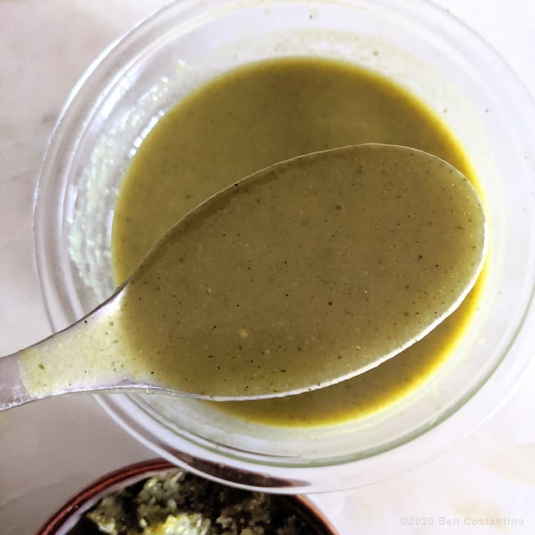 Green enchilada sauce, completed