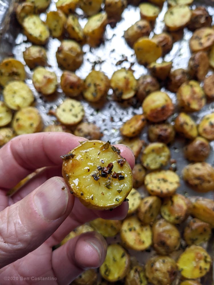 Herb Roasted Potatoes fresh out of the oven