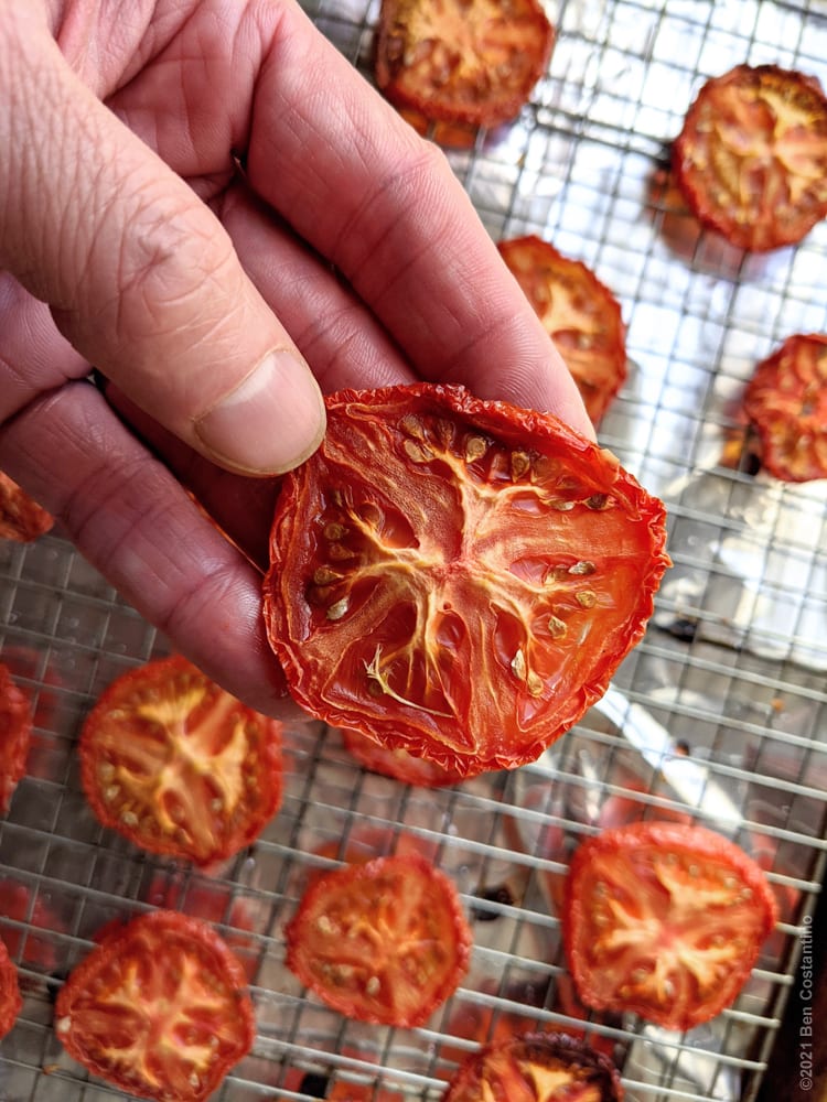 oven-dried tomato slices