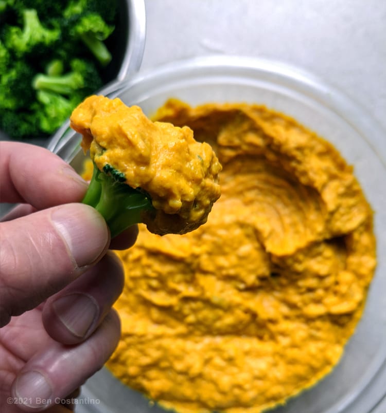sweet potato dip with broccoli