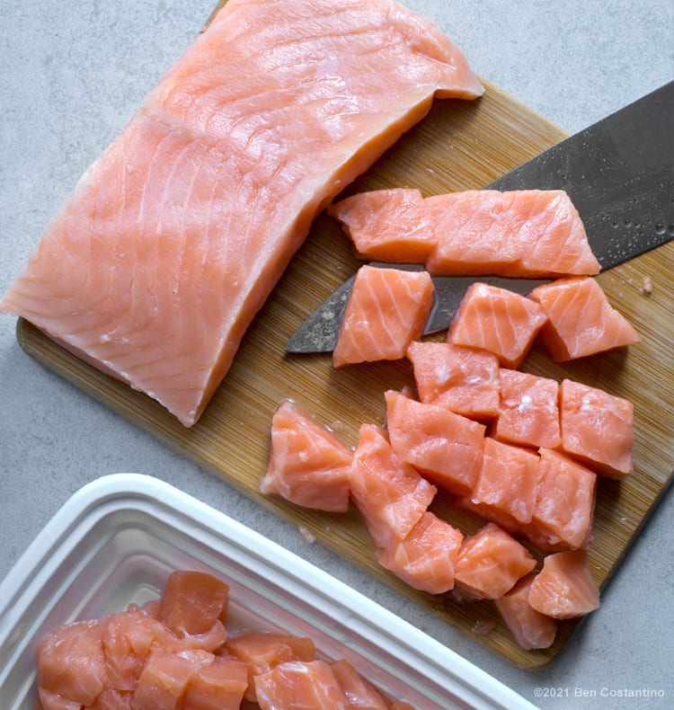salmon chunks