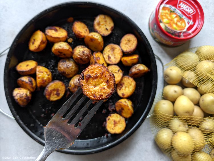 Air fryer potatoes with thai curry