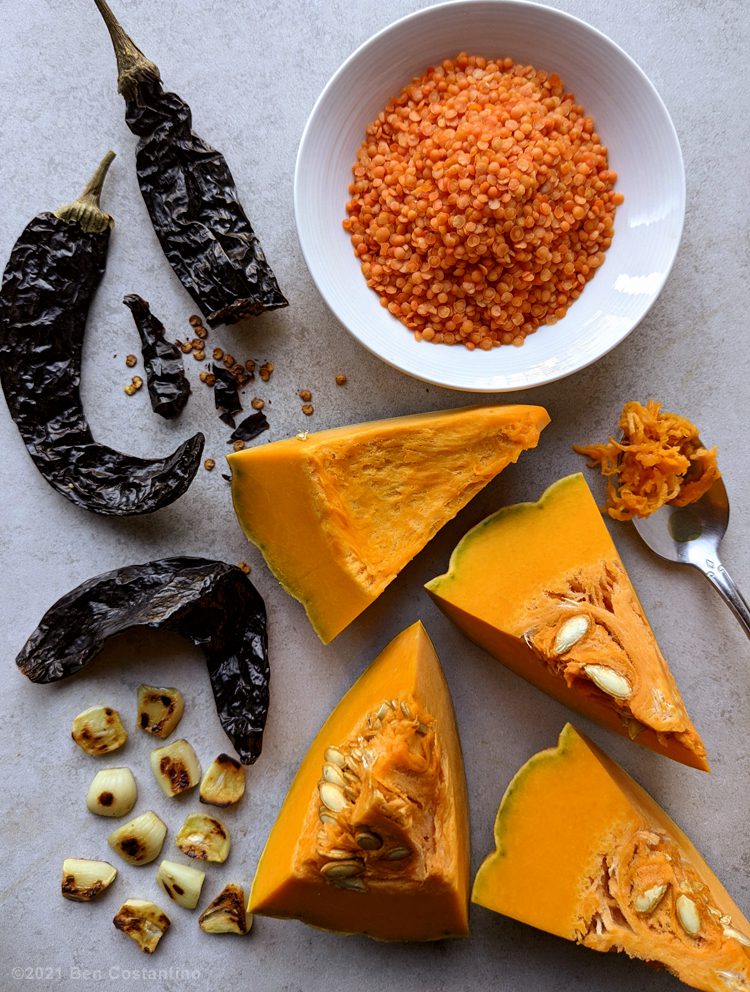 ingredients for pumpkin puree