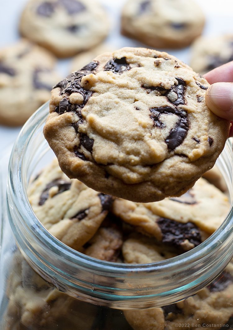 chocolate chunk cookies from the jar